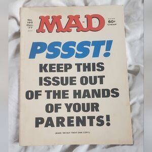 MAD Magazine Vintage December 1977 Issue No 195 Alfred E Nueman Colkectible